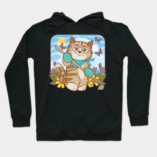 Summer Gardening Cat Hoodie